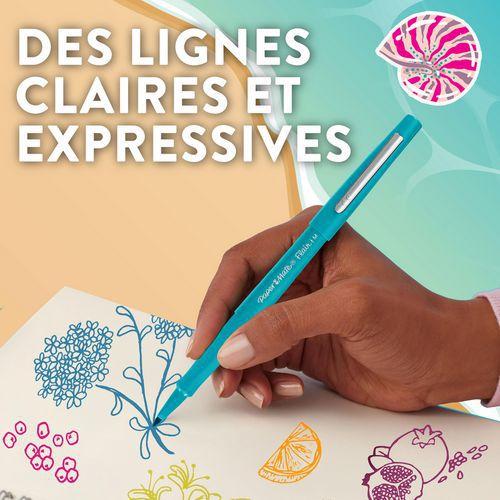 Illustration de : Pochette 12 stylos feutre Flair Ocean dream - Papermate