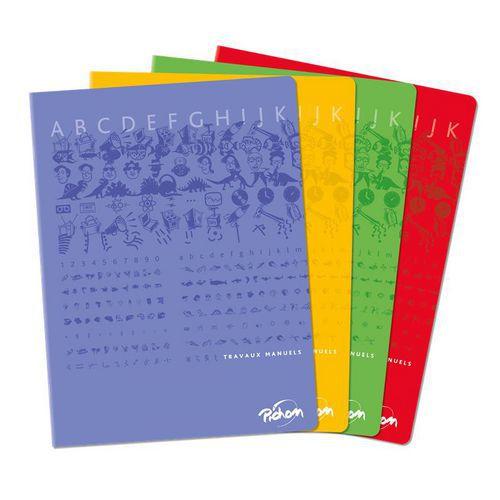 Illustration de : Cahier étudiant piqûre 24x32 cm 96 pages uni 70g - Pichon