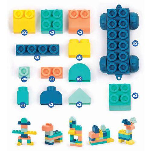 Illustration de : Lot 100 briques de construction souples - Ludi