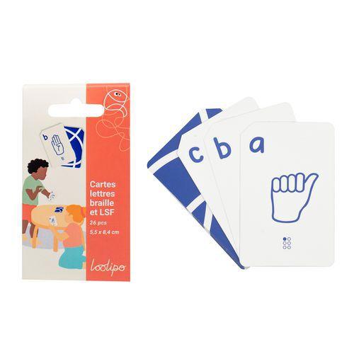 Illustration de : Cartes braille lettres