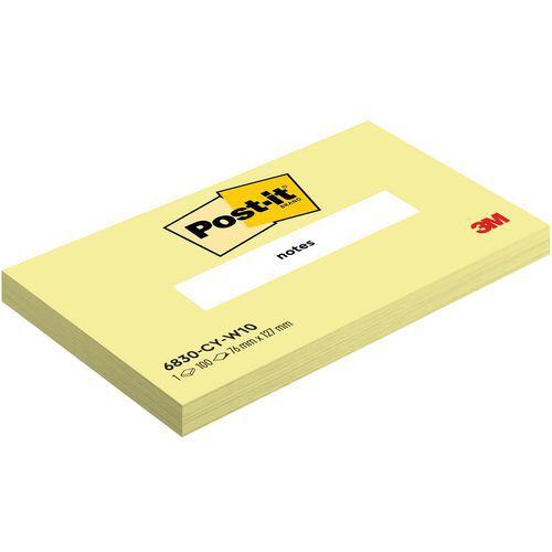 Illustration de : Bloc 100 feuilles 127x76 mm notes Post-it® jaune