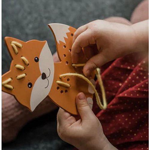 Illustration de : Lot 4 animaux à lacer - Orange tree