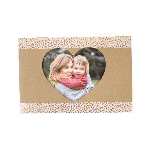 Illustration de : Cadre en carton coeur 15,5 x 10,5 cm - Loolipo