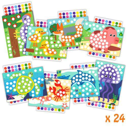 Illustration de : Atelier gommettes animaux 24planches de décors +96 gommettes-Cléopâtre