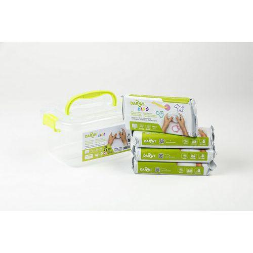Illustration de : Mallette pâte auto durcissante 4 x 1 KG DARWI KIDS - Darwi
