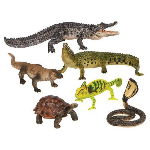 Illustration de : Reptiles - 6 figurines - Hope Education
