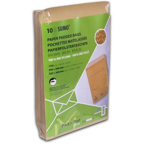 Illustration de : Pochette rembourrage kraft SUMO 245x340mm bande de protection - GPV