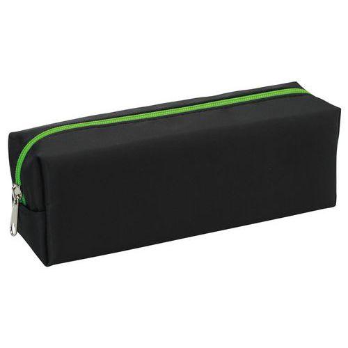 Illustration de : Trousse rectangulaire EcoKids Pop coloris noir zip vert