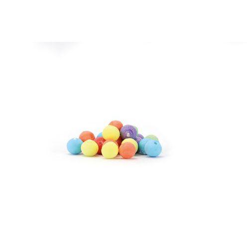 Illustration de : Sachet 100 boules cotillons Ø 18 mm couleurs assorties