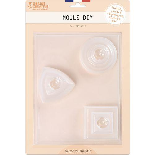 Illustration de : Lot 3 moules thermoformés bougeoirs - Graine créative