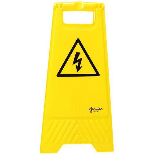 Illustration de : Chevalet de signalisation Danger éléctrique - Manutan Expert