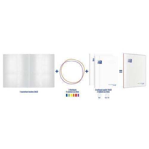 Illustration de : Couverture polypropylène cahier Phenyx 24 x 32 cm - Oxford