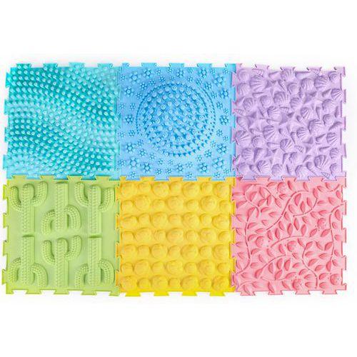 Illustration de : Lot 6 dalles sensorielles texturées