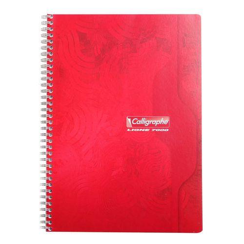 Illustration de : Cahier reliure hélicoïdale A4 100 pages 5x5 70g