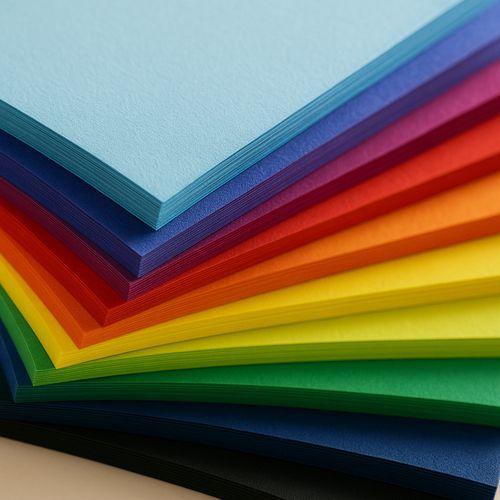 Illustration de : Papier Multicolore - 80 g/m - 500 feuilles assorties - Classmates