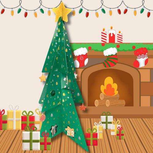 Illustration de : Sapin à décorer,peindre, colorier - Cleopatre