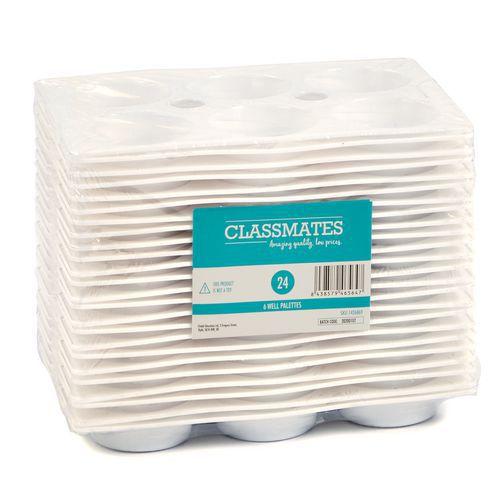 Illustration de : Palette de peinture - 6 compartiments empilables - Classmates