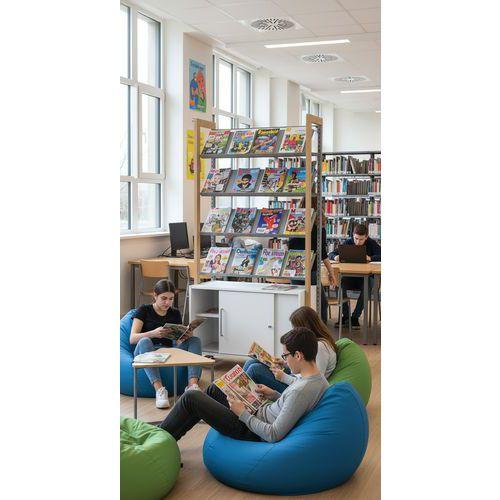 Illustration de : Caisson Ellipse blanc portes coulissantes - Manutan Expert