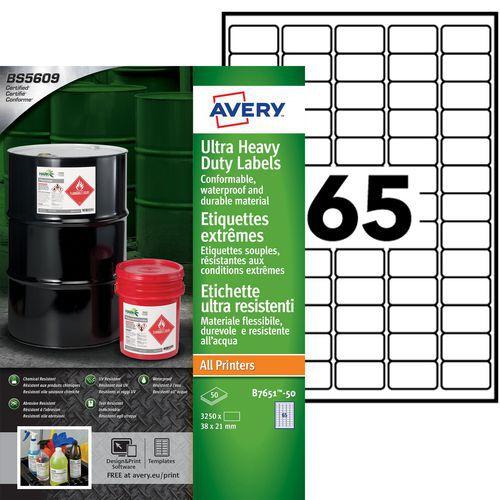 Illustration de : Etiquette extrême polyéthylène - Impression laser, jet d'encre, copieur