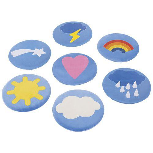Illustration de : Lot de 7 Zamizen - galettes émotions -Nathan
