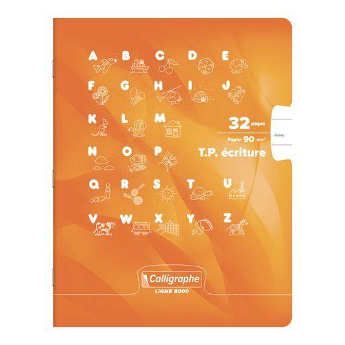 Illustration de : Cahier maternelle 32 pages 17x22 90g ligné 18mm - Calligraphe