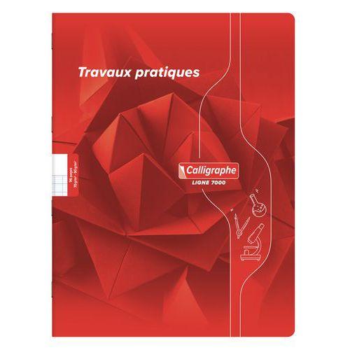 Illustration de : Cahier travaux pratiques piqué 7000 24x32 cm Seyès/Uni - Calligraphe