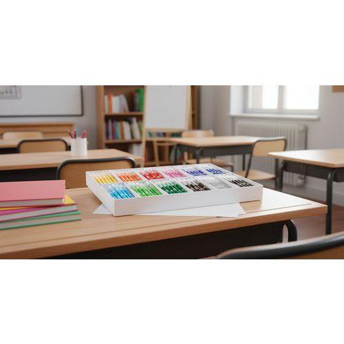 Illustration de : Schoolpack 288 feutres assortis pointe moyenne 2,7 mm - Pichon