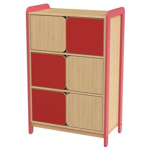 Illustration de : Meuble 2 colonnes avec 6 portes Lili