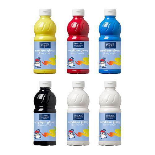 Illustration de : Assortiment 6 flacons 500 ml glossy - Lefranc Bourgeois