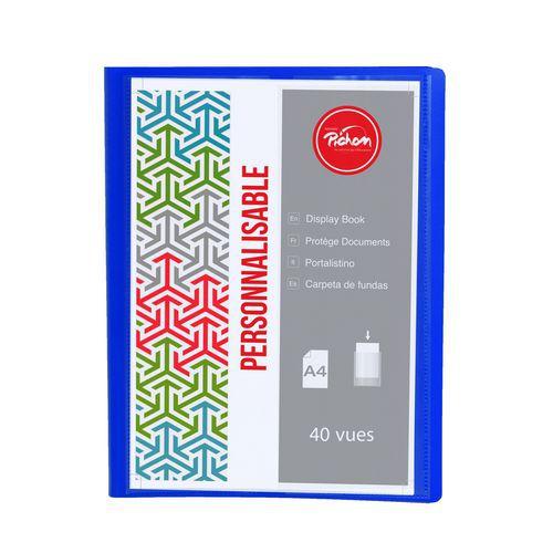 Illustration de : Reliure plastique personnalisable 20 volets transparents