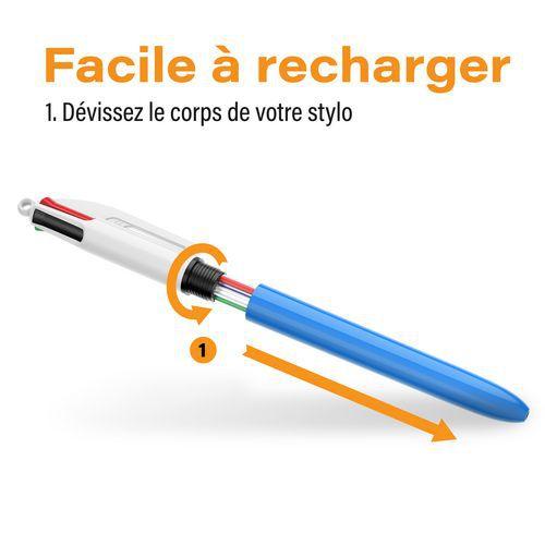 Illustration de : Stylo bille 4 couleurs - Bic
