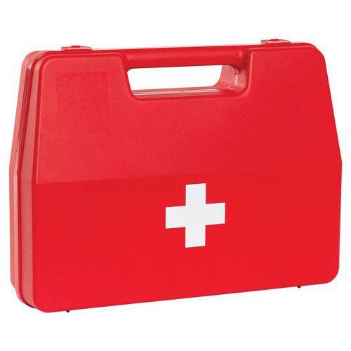 Illustration de : Trousse de secours URGENCE, valise avec poignée soin pour 20 personnes
