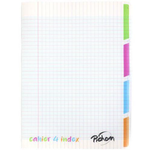 Illustration de : Cahier 4en1 polypro incolore 4 sections 24x32cm 70g 140pages - Pichon