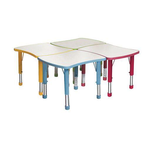 Illustration de : Table Clémence plateau vague - Manutan Expert