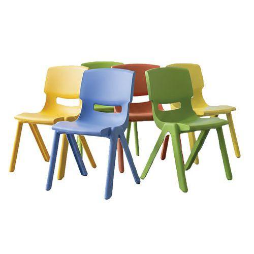 Illustration de : Chaise maternelle 4 pieds Clémence - Manutan Expert