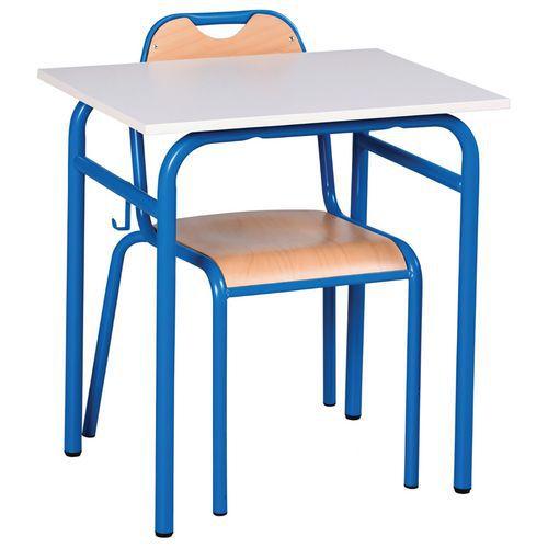 Illustration de : Lot de 30 tables Romane + chaises Etude 4 pieds - Manutan Expert