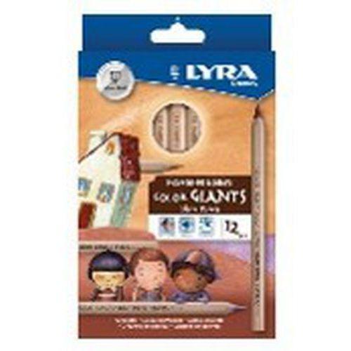 Illustration de : Etui 12 crayons géants couleurs couleurs de peau - Lyra