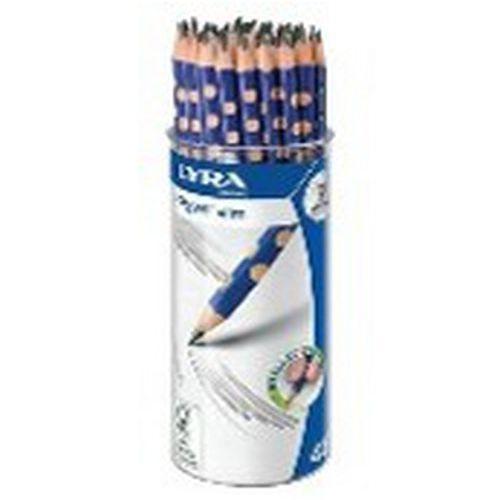 Illustration de : Crayons graphite Lyra Groove Slim triangulaire (Pot de 48) - Lyra