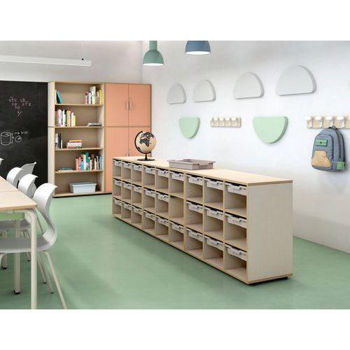 Illustration de : Armoire Emilie avec 5 étagères blanc-Mirplay School