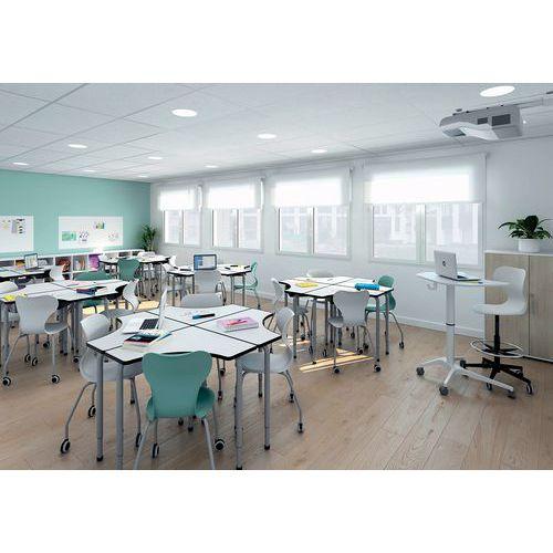 Illustration de : Armoire Jane 3 colonnes avec 6 cases blanc-Mirplay School