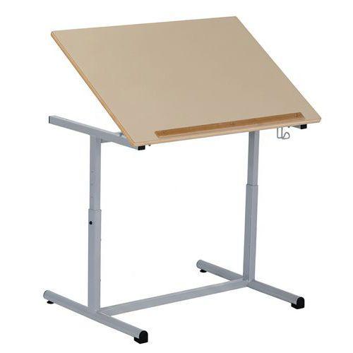 Illustration de : Table réglable Atlas pour handicapé plateau inclinable - Manutan Expert