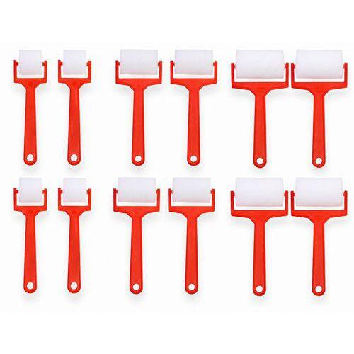 Illustration de : Lot de 12 rouleaux à peindre en 3 tailles assorties