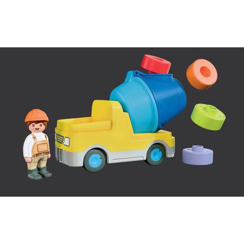 Illustration de : Camion bétonneuse 8 pièces - Playmobil