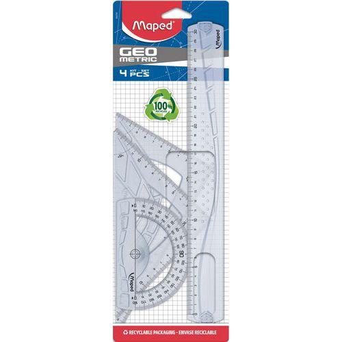 Illustration de : Kit de traçage geometric 80% recyclé - Maped