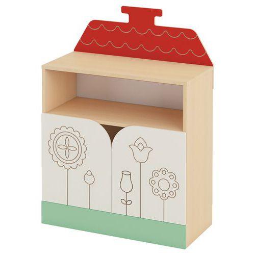 Illustration de : Meuble de rangement 2 portes - chalet