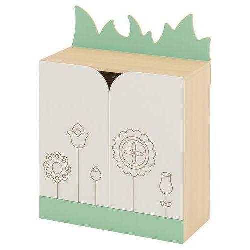 Illustration de : Meuble de rangement 2 portes - herbe