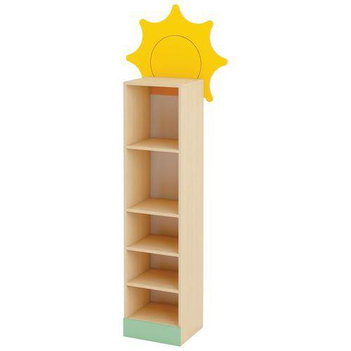 Illustration de : Meuble à étagères - soleil