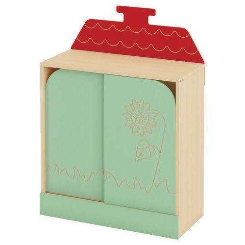 Illustration de : Meuble droit portes coulissantes - chalet