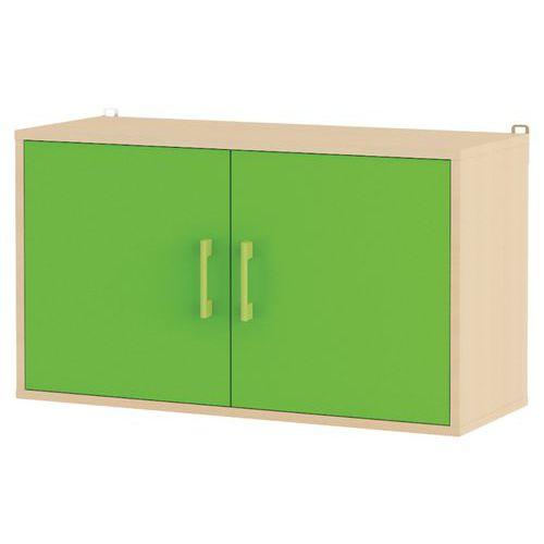 Illustration de : Etagère murale 2 portes