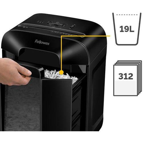 Illustration de : Destructeur de document LX 85 - Coupe croisee - Fellowes